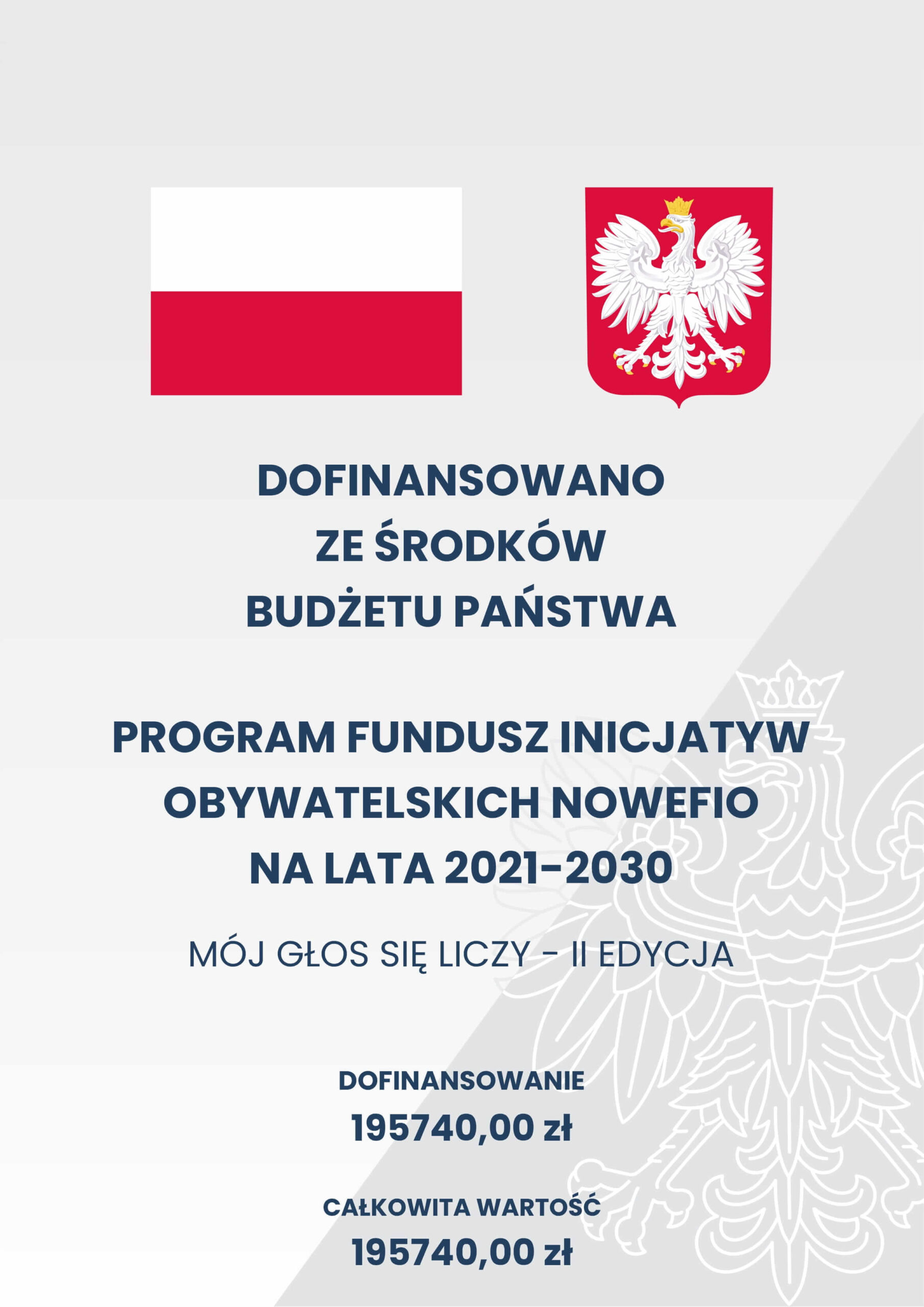 Sfinansowano ze środków Narodowego Instytutu Wolności – Centrum Rozwoju Społeczeństwa Obywatelskiego w ramach Rządowego Programu Fundusz Inicjatyw Obywatelskich NOWEFIO na lata 2021-2030.